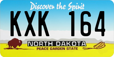 ND license plate KXK164