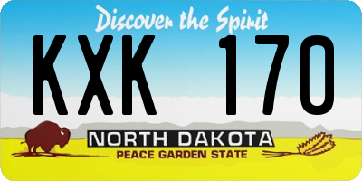 ND license plate KXK170
