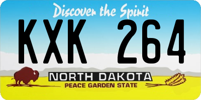 ND license plate KXK264