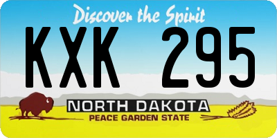 ND license plate KXK295