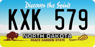 ND license plate KXK579