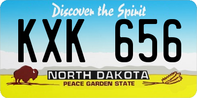 ND license plate KXK656