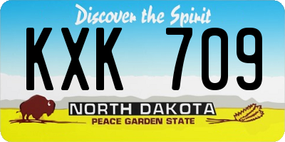 ND license plate KXK709