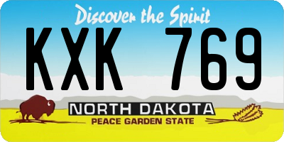 ND license plate KXK769