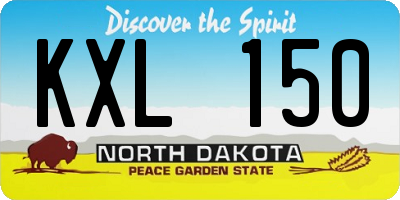 ND license plate KXL150