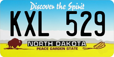 ND license plate KXL529