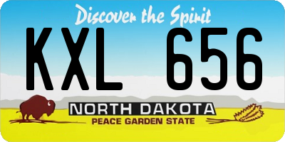 ND license plate KXL656