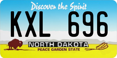 ND license plate KXL696