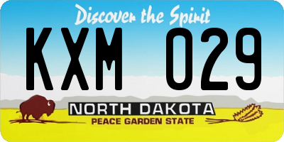 ND license plate KXM029