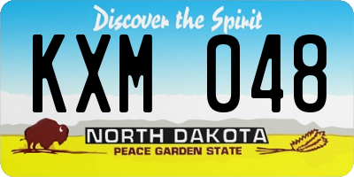 ND license plate KXM048