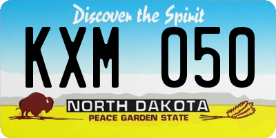 ND license plate KXM050