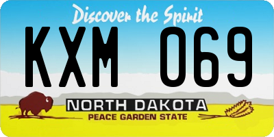 ND license plate KXM069