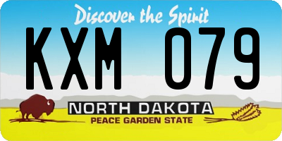 ND license plate KXM079