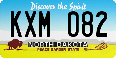 ND license plate KXM082