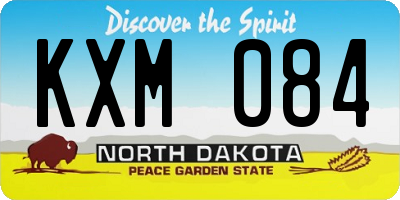 ND license plate KXM084