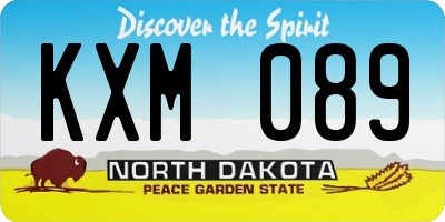 ND license plate KXM089