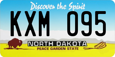 ND license plate KXM095