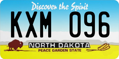 ND license plate KXM096
