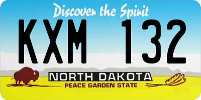 ND license plate KXM132