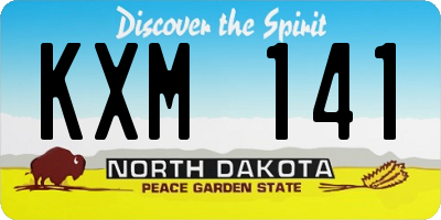 ND license plate KXM141