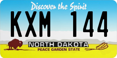 ND license plate KXM144