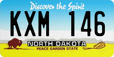 ND license plate KXM146