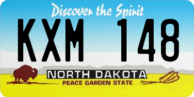 ND license plate KXM148