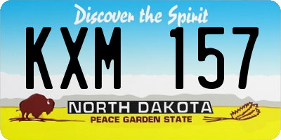 ND license plate KXM157