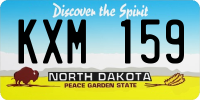 ND license plate KXM159