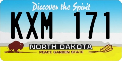 ND license plate KXM171
