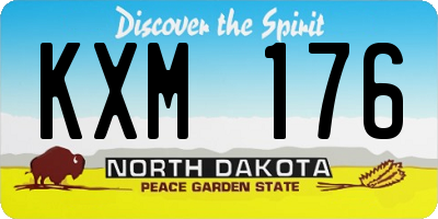 ND license plate KXM176