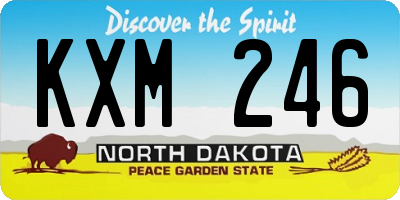 ND license plate KXM246
