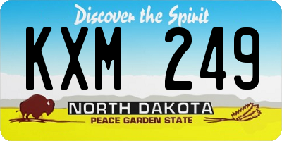 ND license plate KXM249