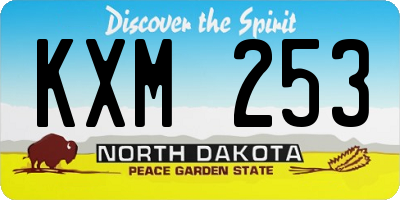 ND license plate KXM253