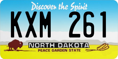 ND license plate KXM261
