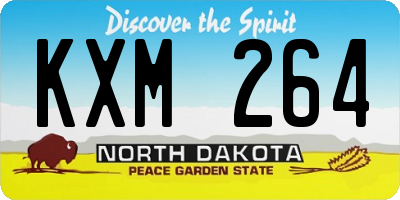 ND license plate KXM264