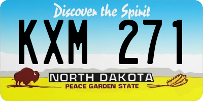 ND license plate KXM271