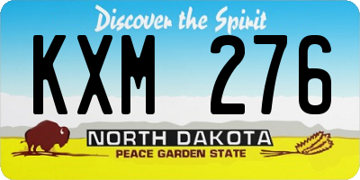 ND license plate KXM276