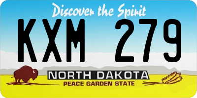 ND license plate KXM279