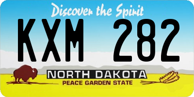 ND license plate KXM282
