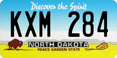 ND license plate KXM284