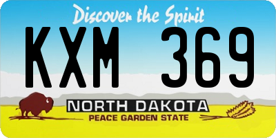 ND license plate KXM369