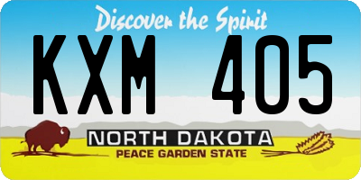 ND license plate KXM405