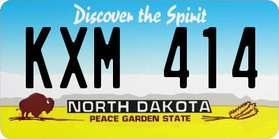 ND license plate KXM414