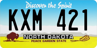 ND license plate KXM421