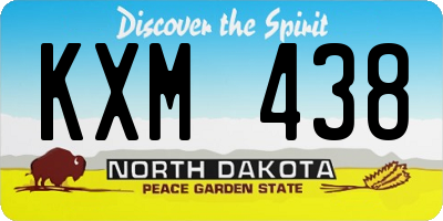 ND license plate KXM438