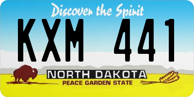 ND license plate KXM441