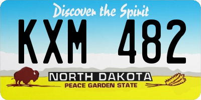 ND license plate KXM482