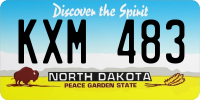 ND license plate KXM483