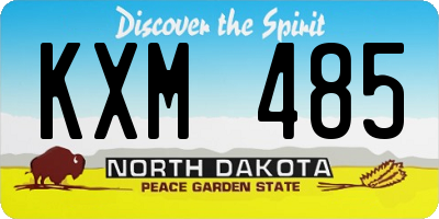 ND license plate KXM485